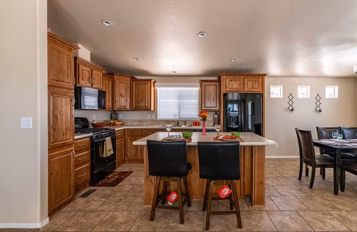 family size homes, Mesa double wides, Cavco, energy‑smart, appraisal, BonitofehmesacavcoAkitchen